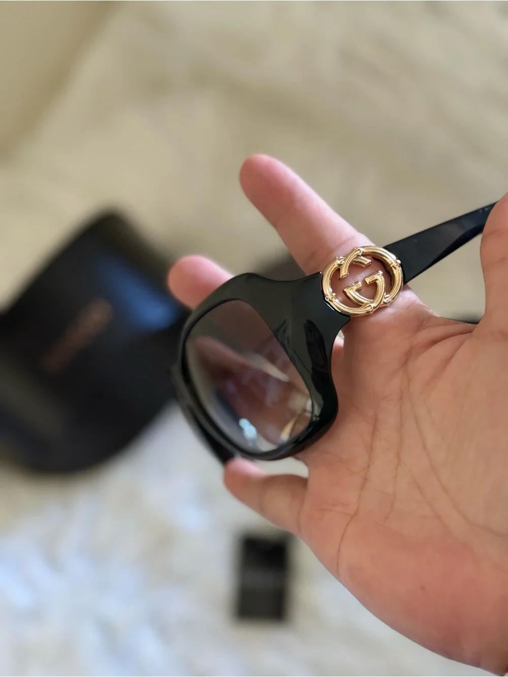 Gucci Black Frame with Gray Gradient Lenses Sunglasses